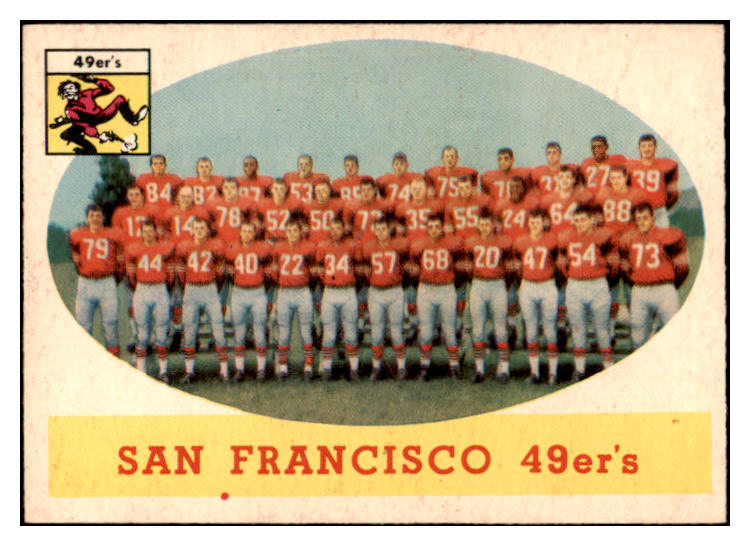 1958 Topps Football #041 San Francisco 49ers Team NR-MT 521594