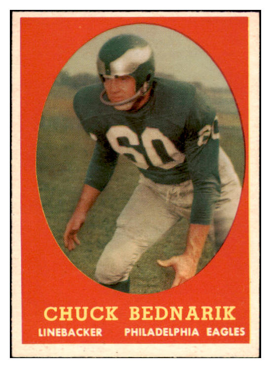 1958 Topps Football #035 Chuck Bednarik Eagles NR-MT 521595