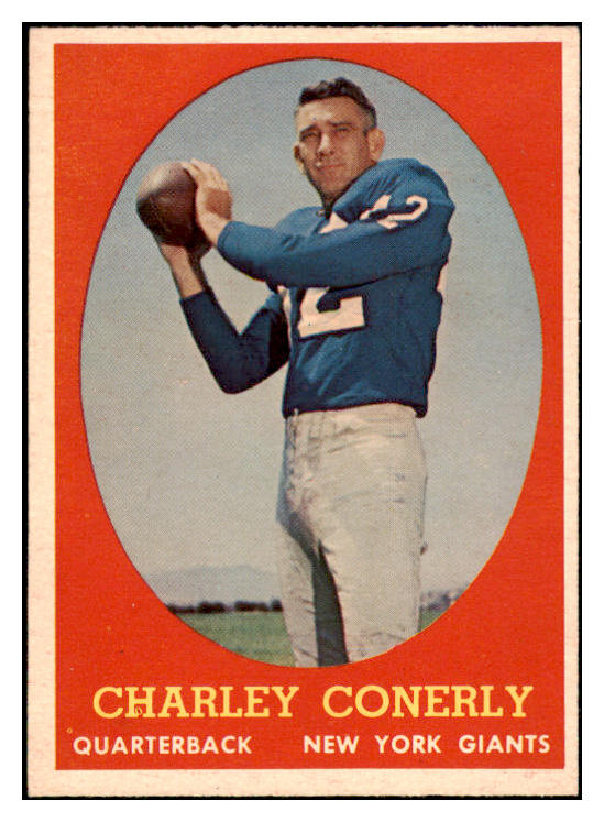 1958 Topps Football #084 Charley Conerly Giants NR-MT 521598