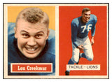 1957 Topps Football #020 Lou Creekmur Lions NR-MT 521599