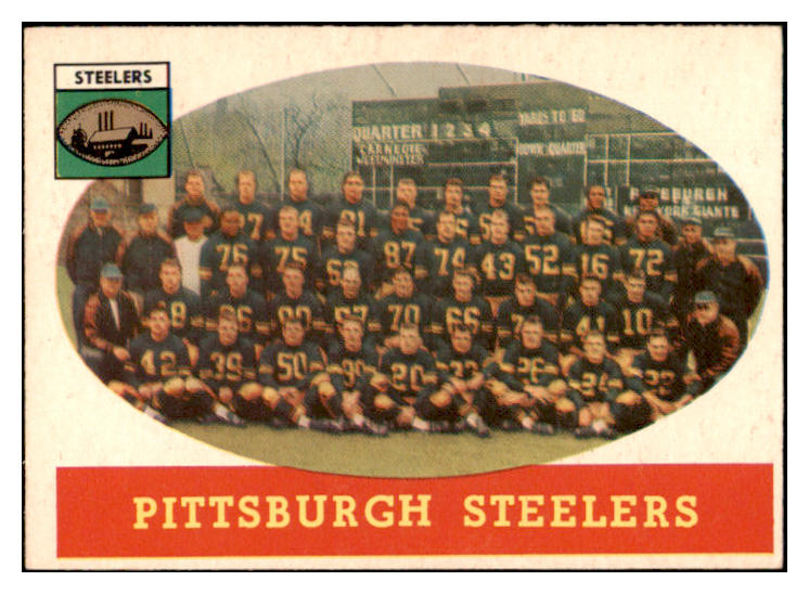 1958 Topps Football #116 Pittsburgh Steelers Team EX-MT 521604