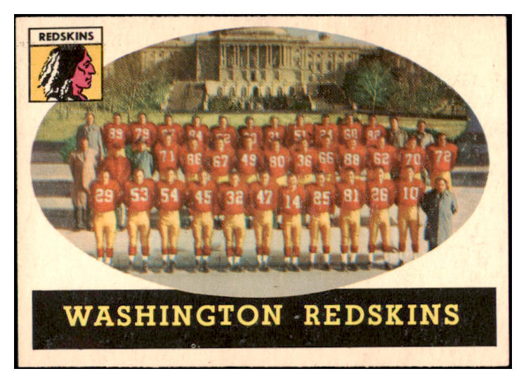 1958 Topps Football #027 Washington Team EX-MT 521607