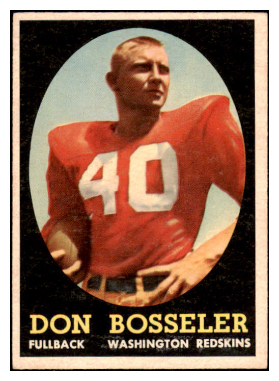 1958 Topps Football #132 Don Bosseler Washington EX-MT 521608