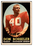 1958 Topps Football #132 Don Bosseler Washington EX-MT 521608