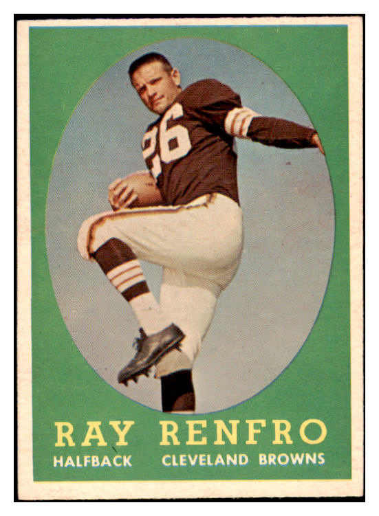 1958 Topps Football #017 Ray Renfro Browns EX-MT 521611