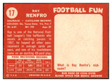 1958 Topps Football #017 Ray Renfro Browns EX-MT 521611