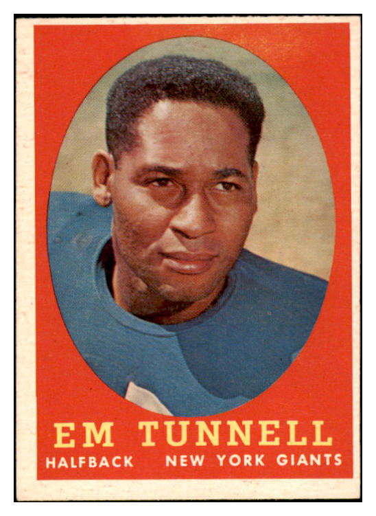 1958 Topps Football #042 Emlen Tunnell Giants EX-MT 521612