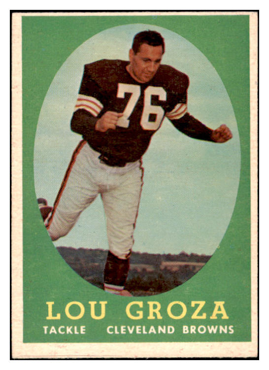 1958 Topps Football #052 Lou Groza Browns EX-MT 521613