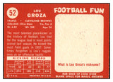 1958 Topps Football #052 Lou Groza Browns EX-MT 521613