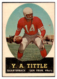 1958 Topps Football #086 Y.A. Tittle 49ers EX-MT 521616