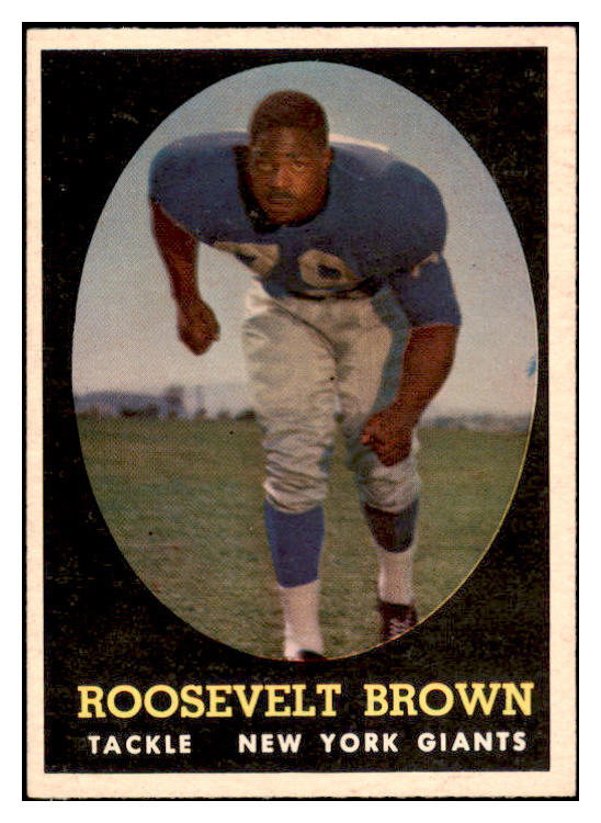 1958 Topps Football #102 Roosevelt Brown Giants EX-MT 521618