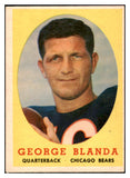 1958 Topps Football #129 George Blanda Bears EX-MT 521620