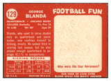 1958 Topps Football #129 George Blanda Bears EX-MT 521620