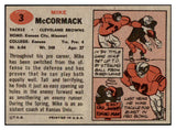 1957 Topps Football #003 Mike McCormack Browns EX-MT 521622