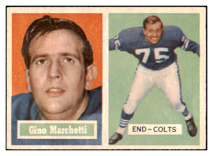 1957 Topps Football #005 Gino Marchetti Colts EX-MT 521623