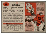 1957 Topps Football #028 Lou Groza Browns EX-MT 521625