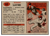 1957 Topps Football #032 Bobby Layne Lions EX-MT 521626