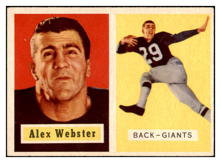 1957 Topps Football #121 Alex Webster Giants EX-MT 521632