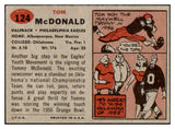 1957 Topps Football #124 Tommy McDonald Eagles EX-MT 521633