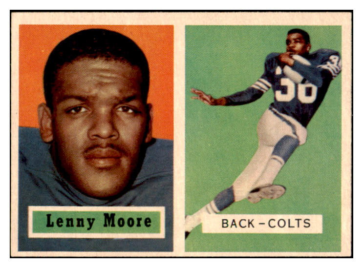 1957 Topps Football #128 Lenny Moore Colts EX-MT 521634