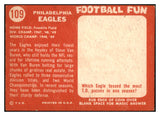 1958 Topps Football #109 Philadelphia Eagles Team EX 521637