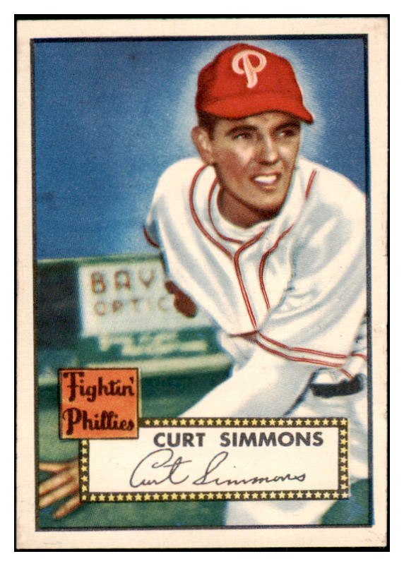 1952 Topps Baseball #203 Curt Simmons Phillies Good 521638