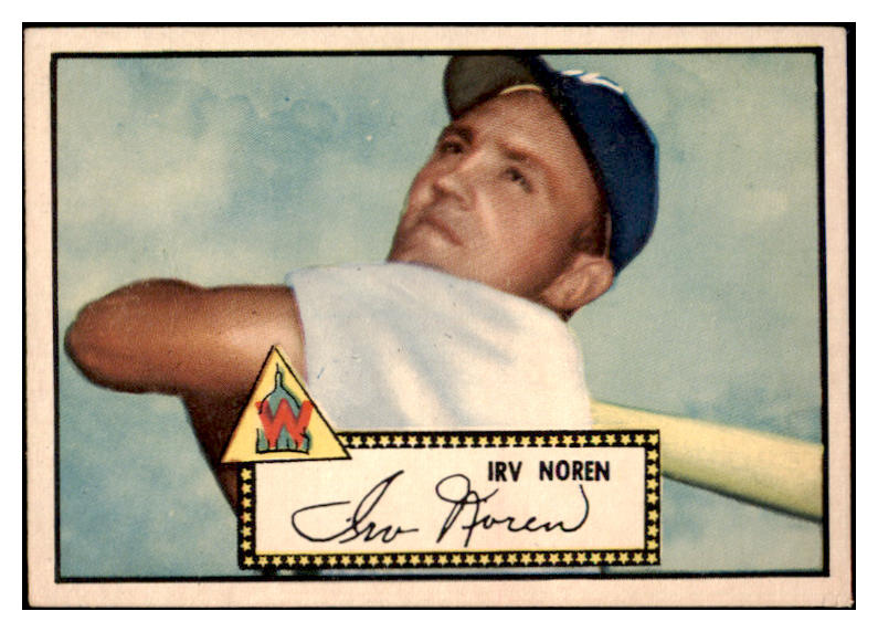 1952 Topps Baseball #040 Irv Noren Senators VG-EX Black 521640