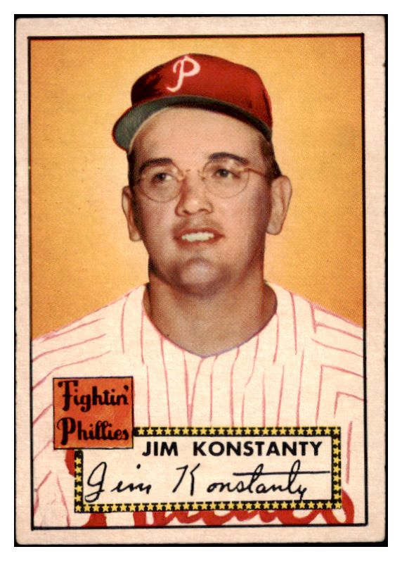 1952 Topps Baseball #108 Jim Konstanty Phillies EX 521644