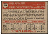 1952 Topps Baseball #284 Hank Arft Browns EX-MT 521649