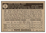 1952 Topps Baseball #015 Johnny Pesky Red Sox EX Black 521650