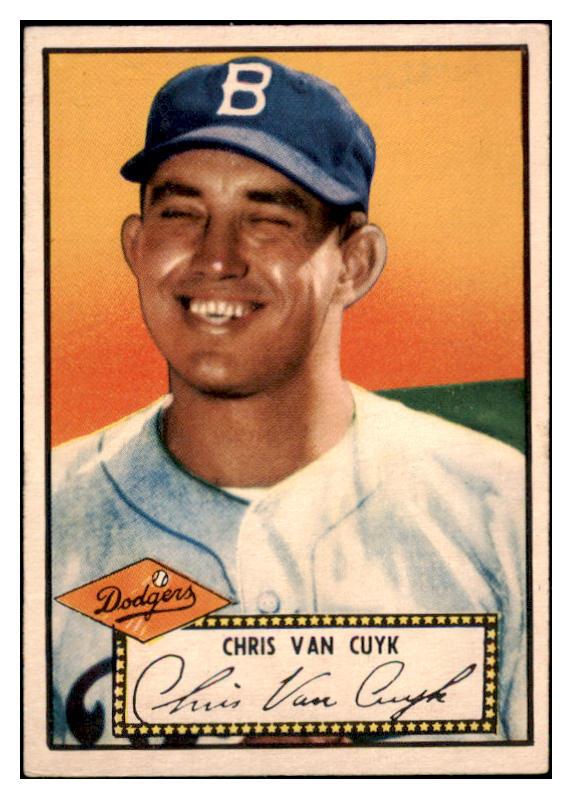 1952 Topps Baseball #053 Chris Van Cuyk Dodgers EX Red 521656