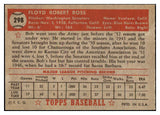 1952 Topps Baseball #298 Floyd Ross Senators EX-MT 521664