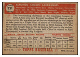 1952 Topps Baseball #251 Chico Carrasquel White Sox EX-MT 521666