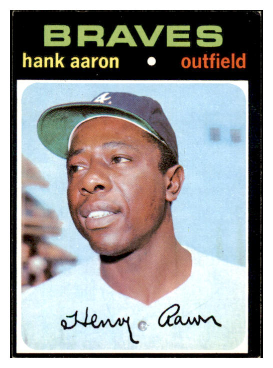 1971 Topps Baseball #400 Hank Aaron Braves EX 521679