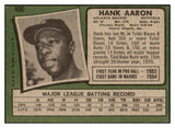 1971 Topps Baseball #400 Hank Aaron Braves EX 521679