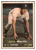 1957 Topps Baseball #062 Billy Martin Yankees EX 521681