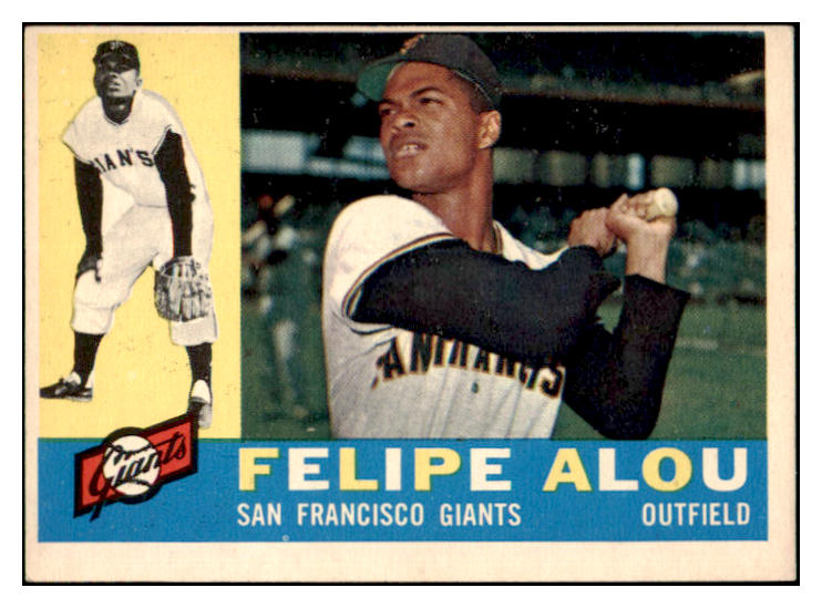 1960 Topps Baseball #287 Felipe Alou Giants EX 521682