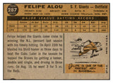 1960 Topps Baseball #287 Felipe Alou Giants EX 521682