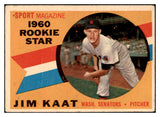 1960 Topps Baseball #136 Jim Kaat Senators Fair 521683