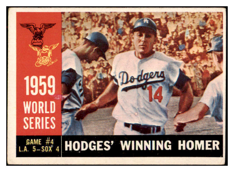 1960 Topps Baseball #388 World Series Game 4 Gil Hodges VG-EX 521684