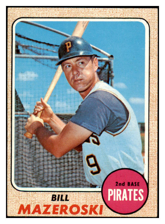 1968 Topps Baseball #390 Bill Mazeroski Pirates EX-MT 521688