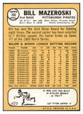 1968 Topps Baseball #390 Bill Mazeroski Pirates EX-MT 521688