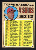 1968 Topps Baseball #278 Checklist 4 Orlando Cepeda EX-MT 521690