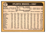 1968 Topps Baseball #221 Atlanta Braves Team EX-MT 521691