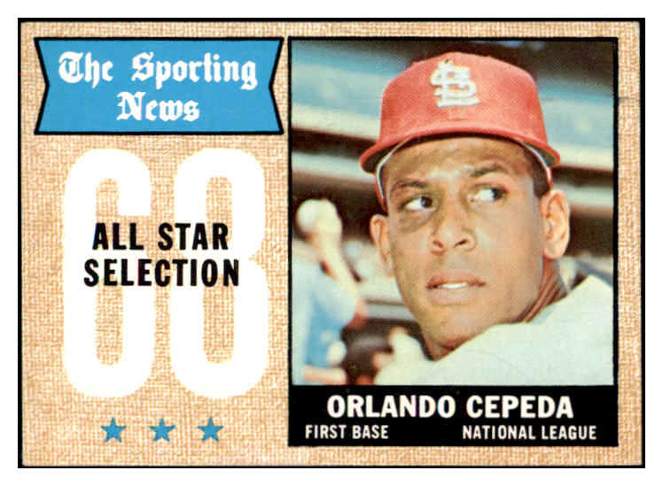 1968 Topps Baseball #362 Orlando Cepeda A.S. Cardinals EX-MT 521699