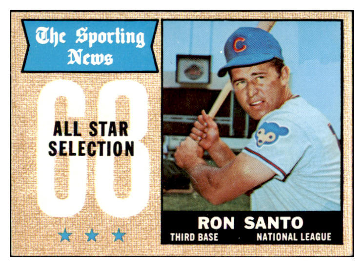 1968 Topps Baseball #366 Ron Santo A.S. Cubs EX-MT 521700