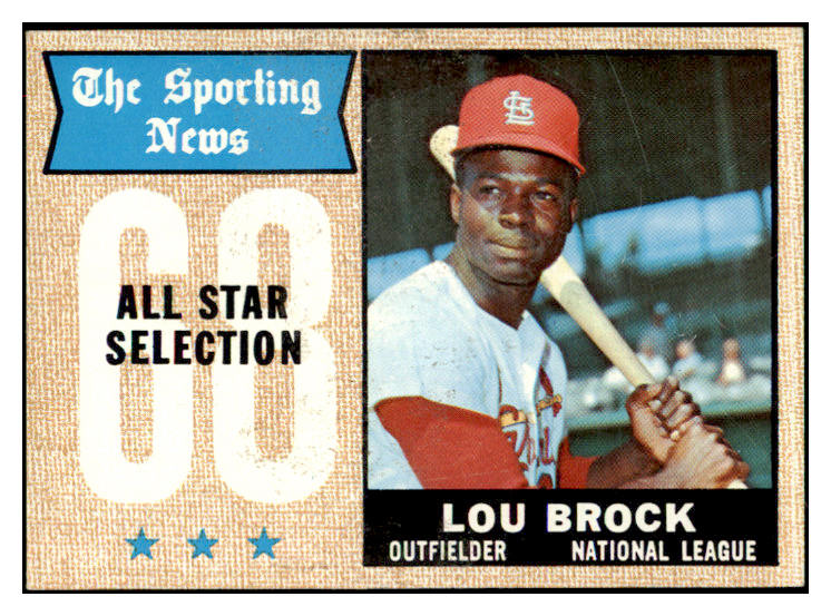 1968 Topps Baseball #372 Lou Brock A.S. Cardinals NR-MT 521706