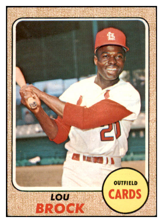 1968 Topps Baseball #520 Lou Brock Cardinals EX 521721