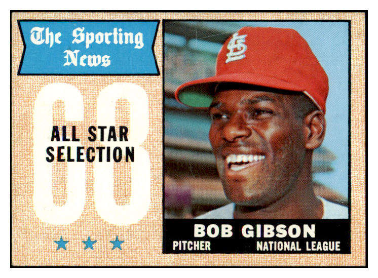 1968 Topps Baseball #378 Bob Gibson A.S. Cardinals EX-MT 521724