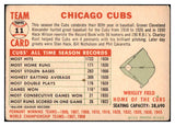 1956 Topps Baseball #011 Chicago Cubs Team VG Dated 521735